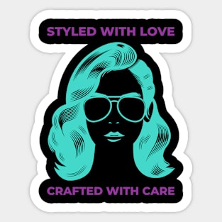 funny hairstylist hairdresser haircutter cosmetologist Sticker